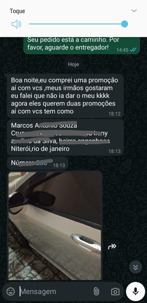 Print de WhatsApp — depoimento real de cliente 5